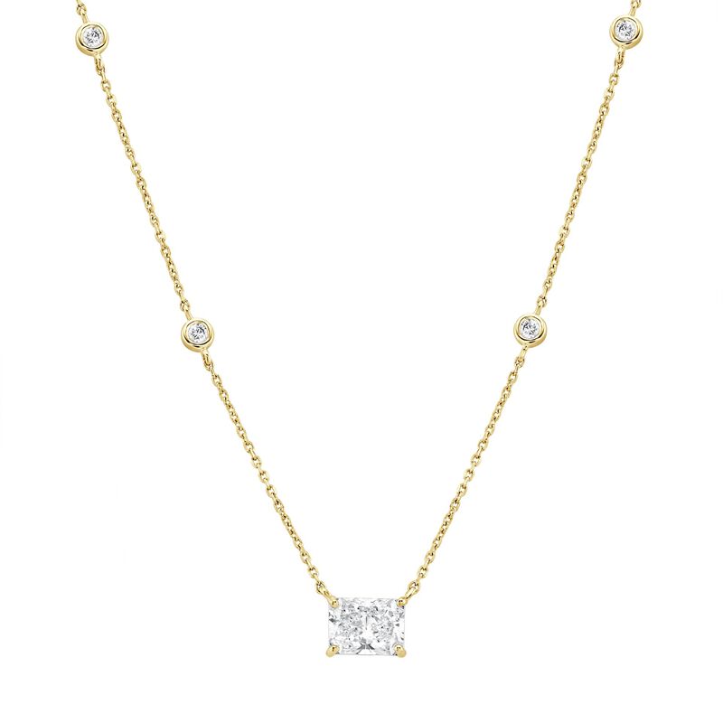 Lab Grown Diamond 1 1/4ctw. Station Necklace in 14k Yellow Gold image number null